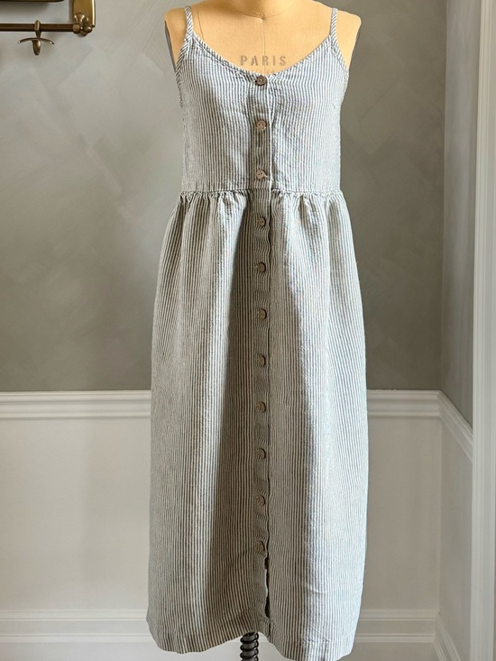 notPERFECTLINEN Dresses & Skirts - notPERFECTLINEN SARAH Dress Size S in Natural/Gray Stripes